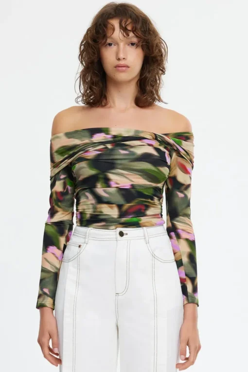Acler - BURFORD TOP (EMERALD BOUQUET)