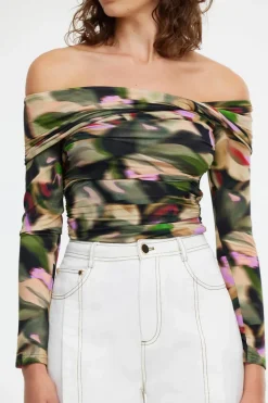 Acler - BURFORD TOP (EMERALD BOUQUET)