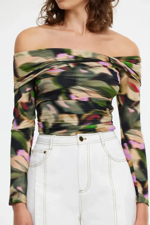 Acler - BURFORD TOP (EMERALD BOUQUET)