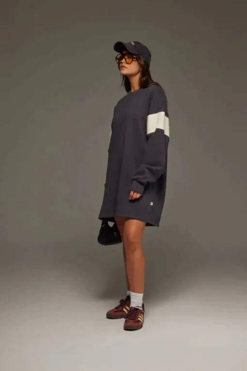 Araminta James - 94 V-NECK SWEATER DRESS NOIR