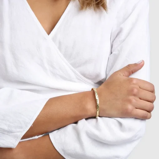 Women arm S OF EVE - Helios Gold Cuff Bracelet