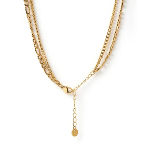 Women Arms Of Eve - Marcella Double Stack Gold Necklace