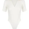 Charlie Holiday BARE BY - The Ribbed Knit Bodysuit (Coconut Milk)