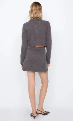 Bec and Bridge BEC + BRIDGE - JOSIE CROP CARDIGAN (CHARCOAL)
