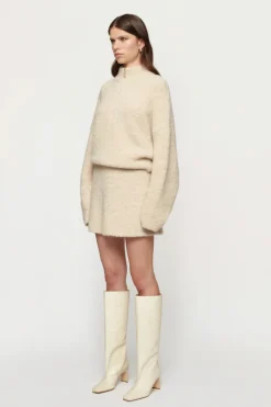 Women Clea - BOYD BOUCLE HALF ZIP (ALABASTER)