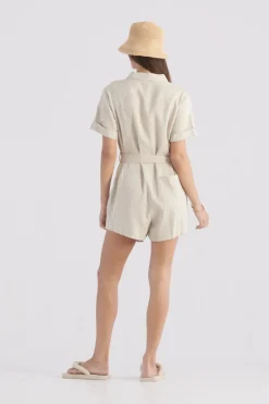 Women Elka Collective - HARRIET PLAYSUIT (NATURAL)