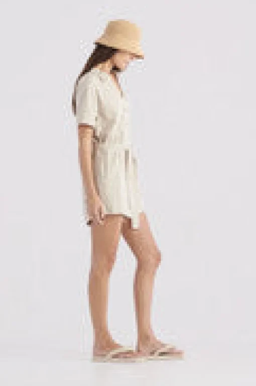 Women Elka Collective - HARRIET PLAYSUIT (NATURAL)
