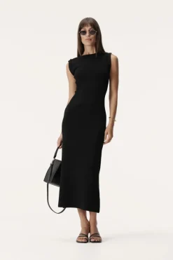 Women Elka Collective - HEATHER KNIT DRESS (BLACK)