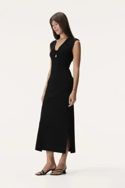 Women Elka Collective - HEATHER KNIT DRESS (BLACK)