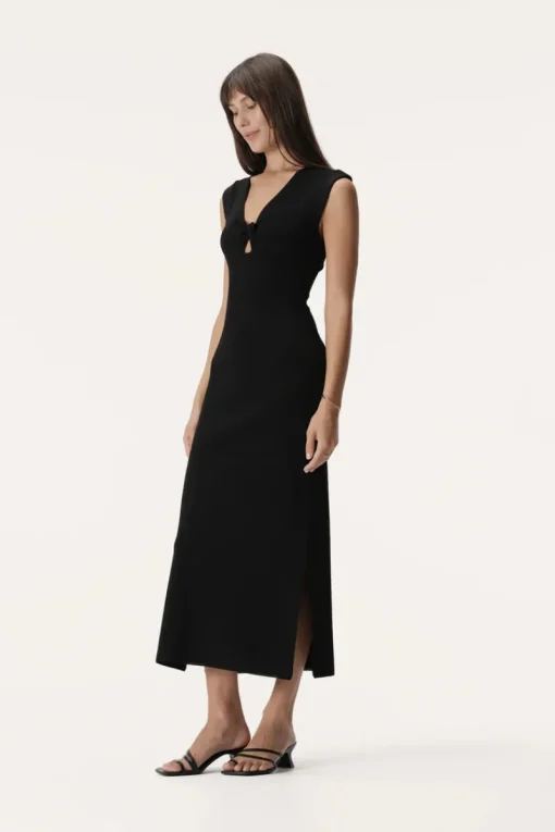 Women Elka Collective - HEATHER KNIT DRESS (BLACK)