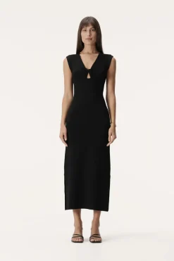 Women Elka Collective - HEATHER KNIT DRESS (BLACK)