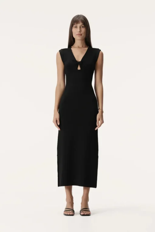 Women Elka Collective - HEATHER KNIT DRESS (BLACK)