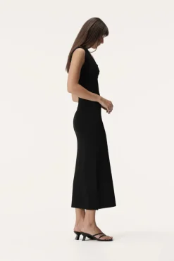Women Elka Collective - HEATHER KNIT DRESS (BLACK)