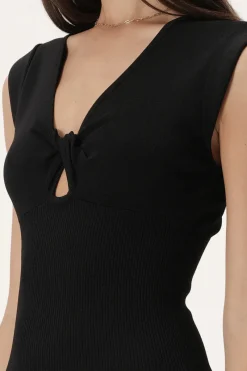 Women Elka Collective - HEATHER KNIT DRESS (BLACK)