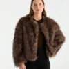 Ena Pelly - ALLY FAUX FUR JACKET (MULTI)
