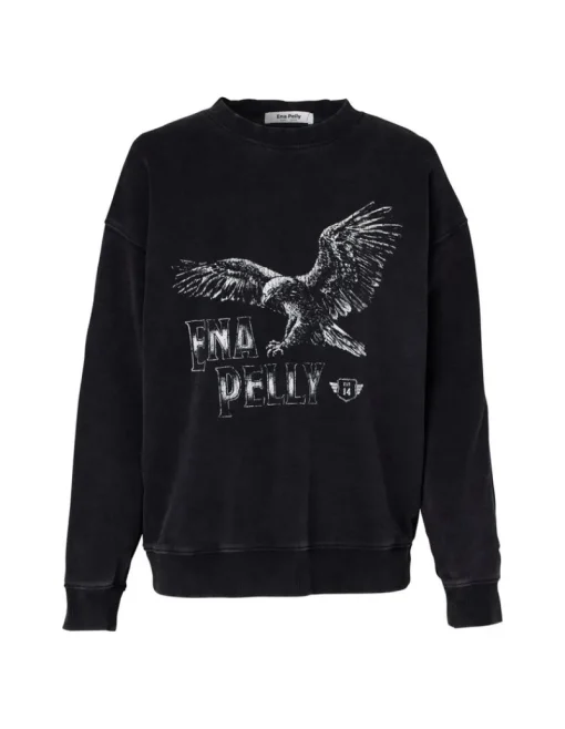 Ena Pelly - Bird of Prey Sweat (Washed Black)