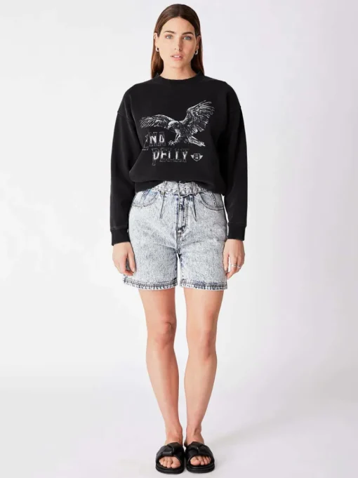 Ena Pelly - Bird of Prey Sweat (Washed Black)