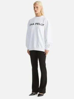 Ena Pelly - CHLOE OVERSIZED SWEATER CORE LOGO (WHITE)