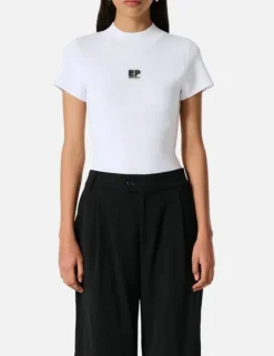 Ena Pelly - Ellen Short Sleeve Knit Top (White)