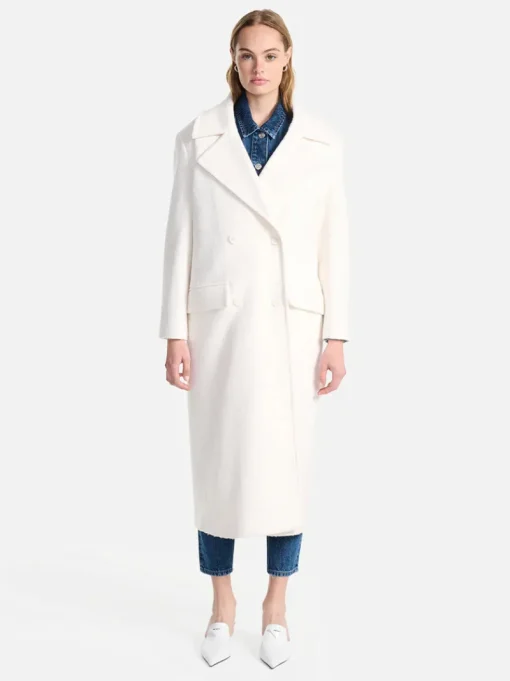 Ena Pelly - HARPER BOUCLE WOOL COAT (BONE)