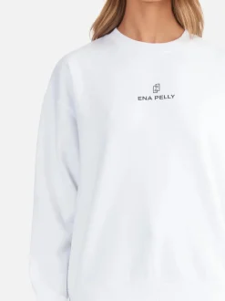 Ena Pelly - LEXI MONOGRAM SWEATER (WHITE)