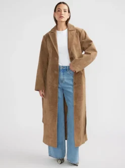 Ena Pelly - MILEY SUEDE TRENCH (TOFFEE)
