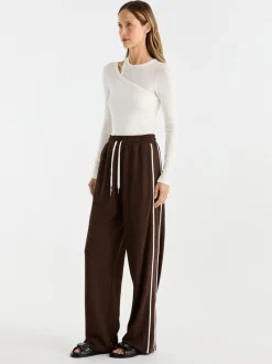 Ena Pelly - PARKER TRACK PANT (CHOCOLATE)