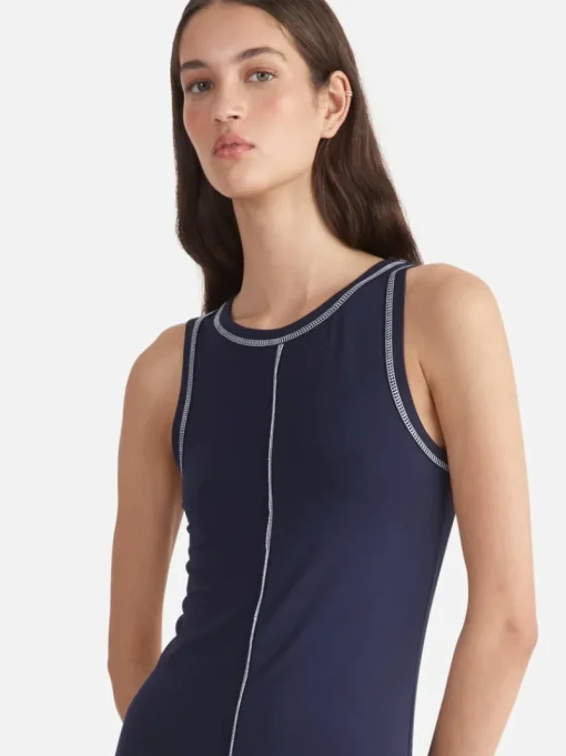 Ena Pelly - WINONA BODYCON DRESS (NAVY BABY/WHITE)