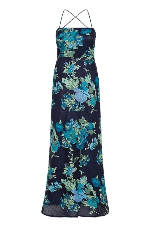 Faithfull The Brand - GARCIA MAXI DRESS (ESCALA FLORAL NAVY)