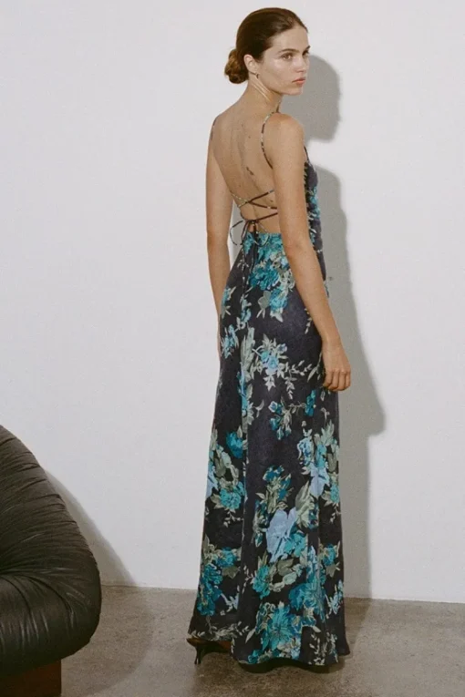 Faithfull The Brand - GARCIA MAXI DRESS (ESCALA FLORAL NAVY)
