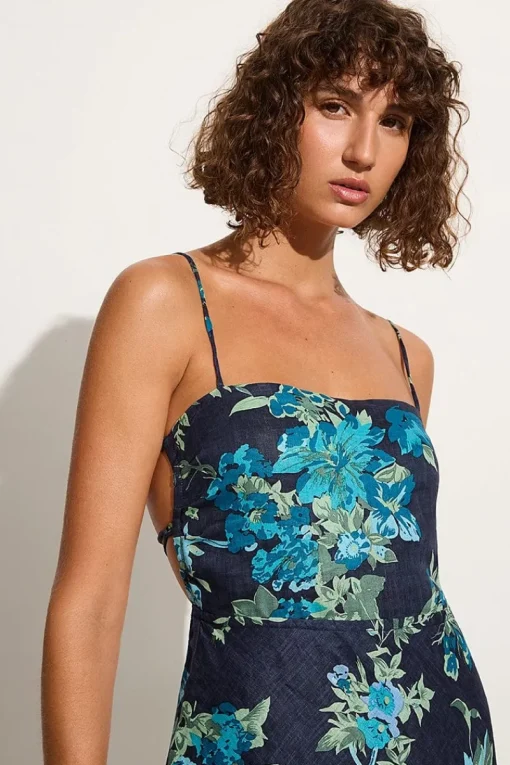Faithfull The Brand - GARCIA MAXI DRESS (ESCALA FLORAL NAVY)
