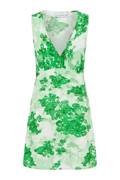 Faithfull The Brand - NADJA MINI DRESS (ROSELLA FLORAL GREEN)