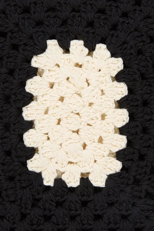 Women Faithfull The Brand - OSTIA CROCHET BAG (BLACK/OFF WHITE)
