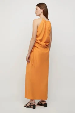 Friend of Audrey - ANDREE CUPRO RUCHED TOP (TANGERINE)