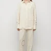 Women Friend of Audrey - ELIO MONOGRAM PANTS (BUTTERCREAM)