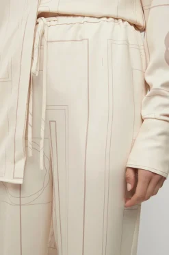 Women Friend of Audrey - ELIO MONOGRAM PANTS (BUTTERCREAM)