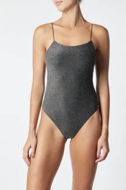 Women It's Now Cool - High Cut One Piece (Gunmetal Lurex)