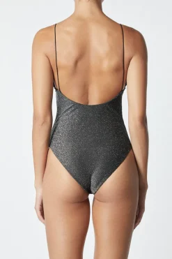Women It's Now Cool - High Cut One Piece (Gunmetal Lurex)
