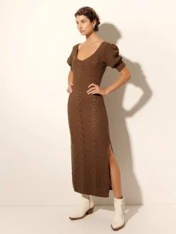 Kivari - HELENA KNIT MIDI DRESS (COCOA)