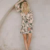 Kivari - Jemima Tie Front Mini Dress - Pink