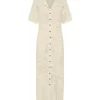 Women Kivari - CLEMENTINE COLLARED MIDI DRESS (CREAM)