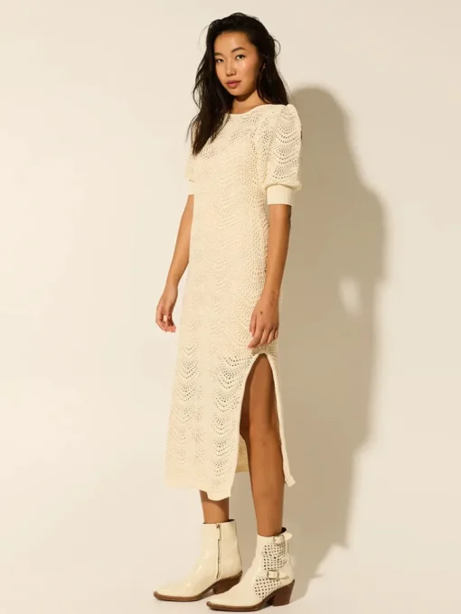 Women Kivari - MARIANA KNIT MIDI DRESS (CREAM)