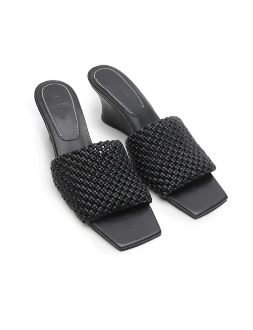 Women La Tribe - Braided Wedge Heel (Black)