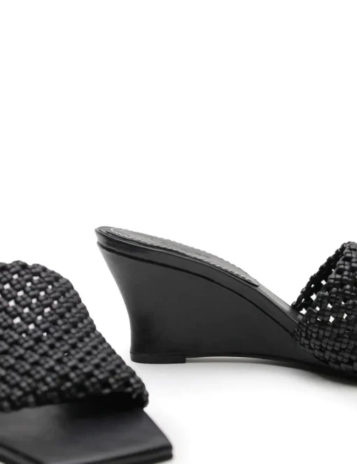 Women La Tribe - Braided Wedge Heel (Black)