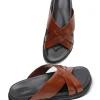 Women La Tribe - Cross Cut Slide (Cognac)