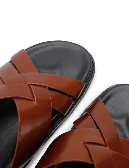 Women La Tribe - Cross Cut Slide (Cognac)