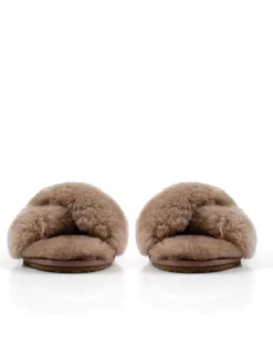 Women La Tribe - Cross Over Sheepy Slipper (Cinnamon)