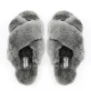 Women La Tribe - Crossover Sheepy Slipper (Charcoal)
