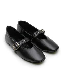 Women La Tribe - EILWEN BALLET FLAT (BLACK / SILVER)