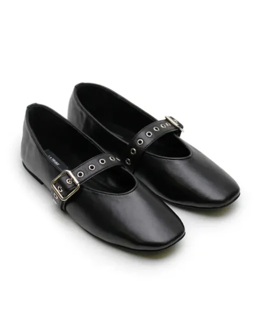 Women La Tribe - EILWEN BALLET FLAT (BLACK / SILVER)